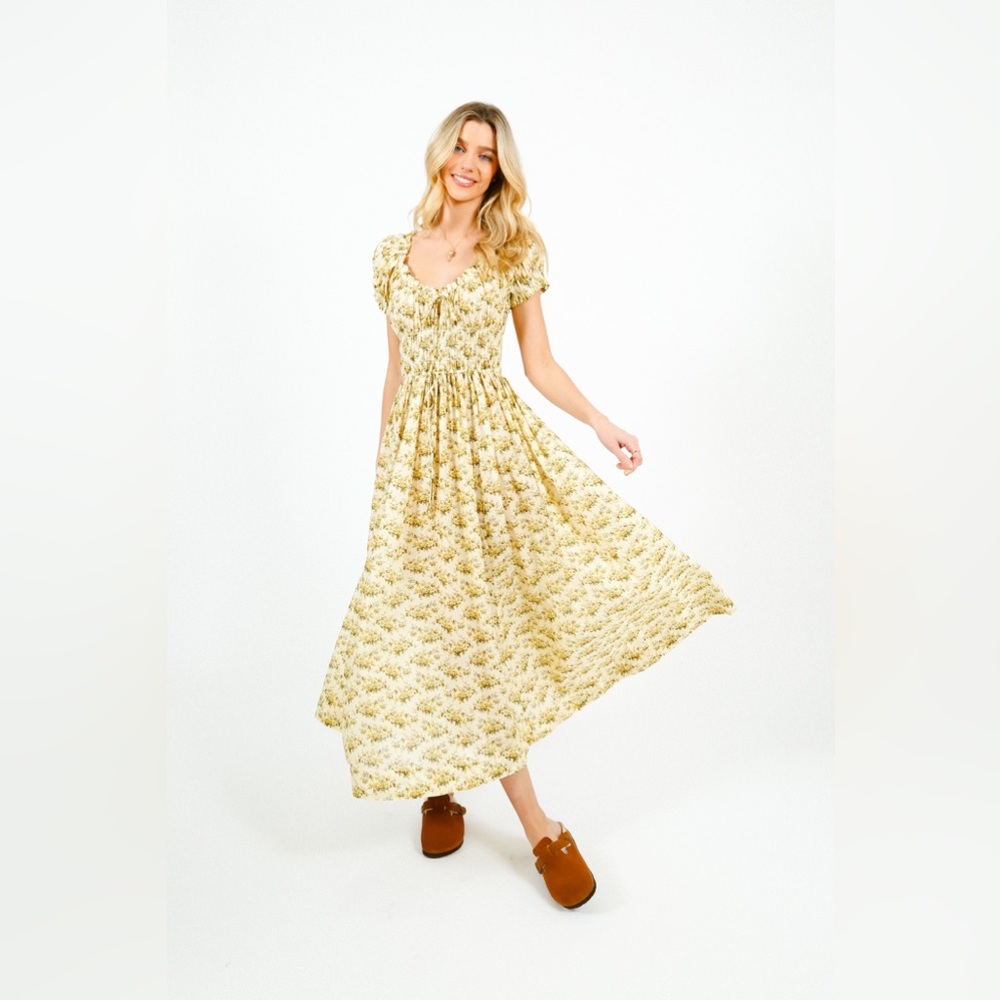 DÔEN Ashlynn Floral Cotton Midi-Dress